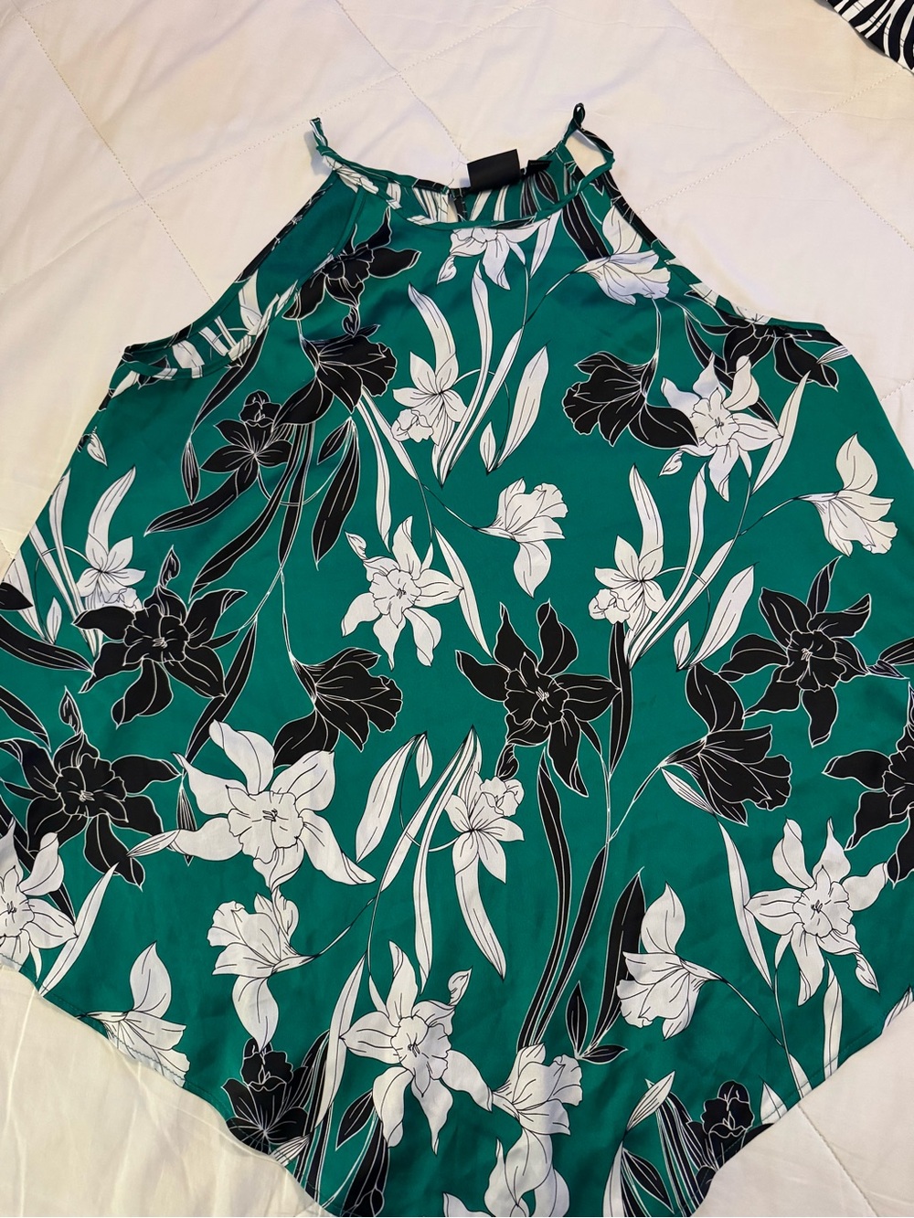 Worthington Teal Floral Halter Camisole